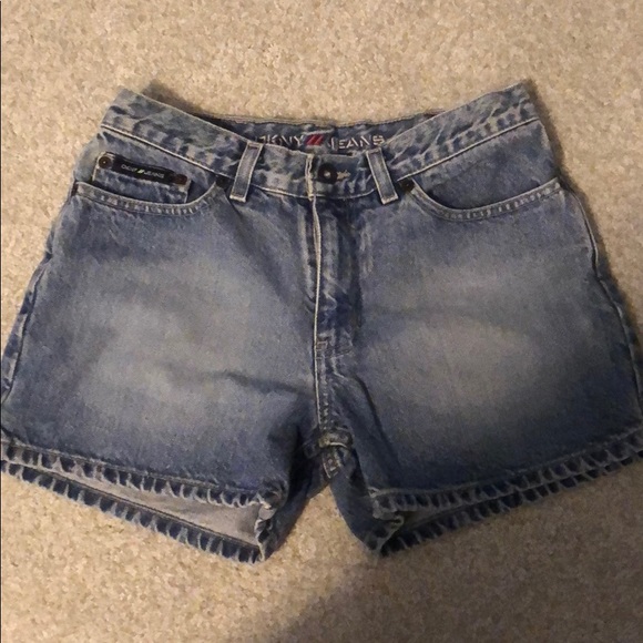 dkny denim shorts